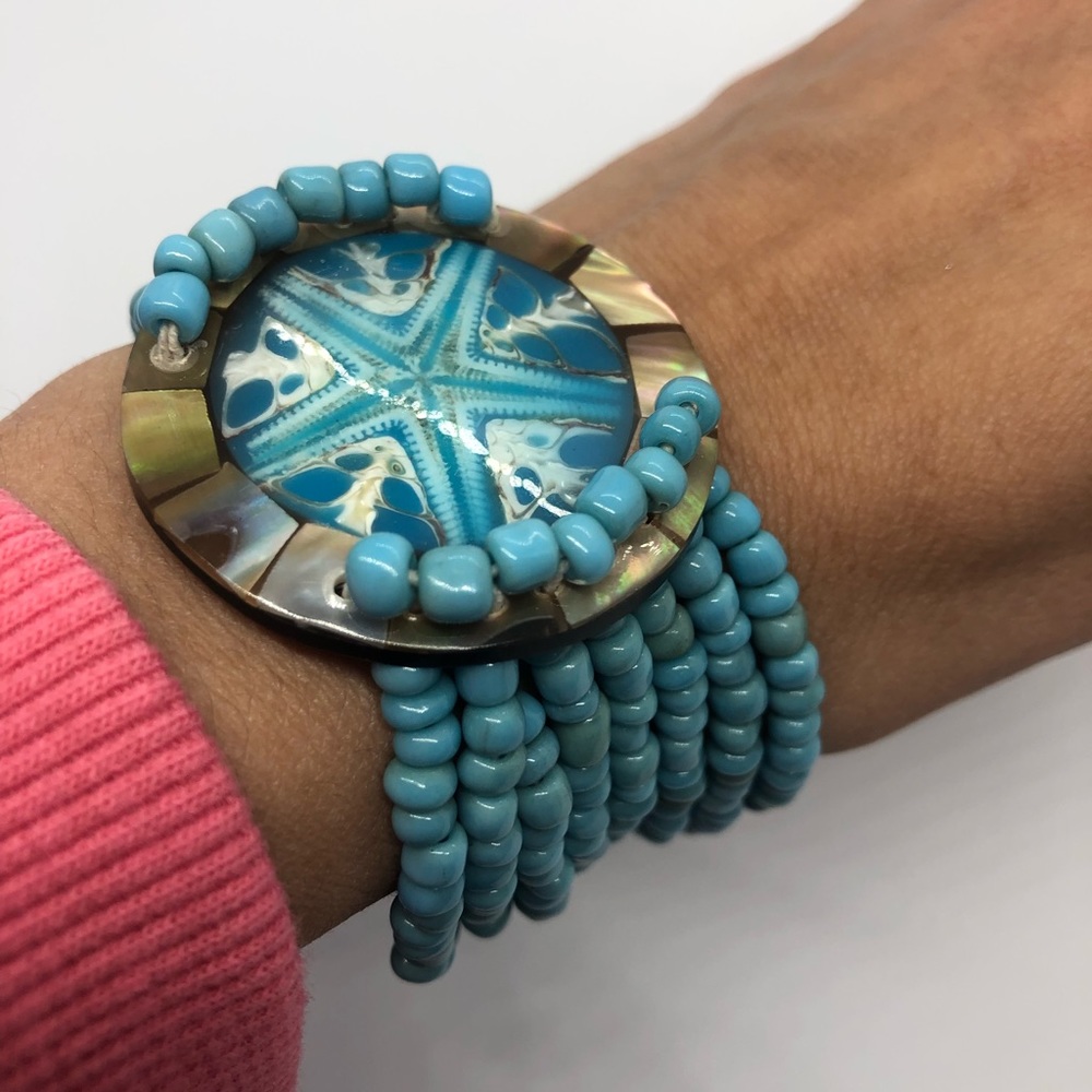 Stretchy Turquoise Multi-Strand Bracelet
